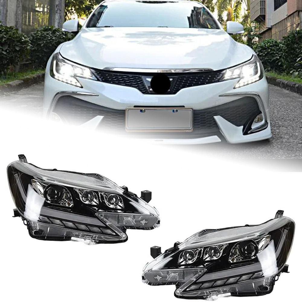 AKD Car Styling Head Lamp for Toyota Mark X Headlights 2014-2018 Reiz LED Headlight LED DRL Dynamic Signal Bi Xenon Projector Accessories