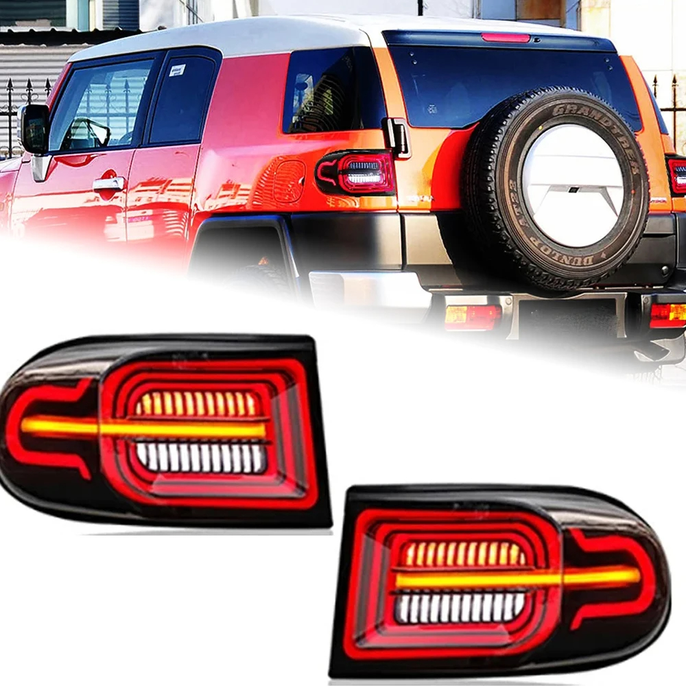 AKD Car Styling Head Lamp for Toyota FJ Cruiser LED Tail Light 2007-2020 FJ Cruiser Rear Fog Brake Turn Signal Auto Accessories