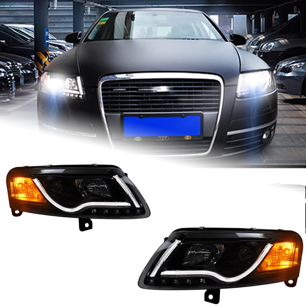 AKD Car Styling for A6 Headlights 2005-2011 A6 C5 C6 Taiwan Sonar LED Headlight LED DRL Hid Bi Xenon Head Lamp Auto Accessories