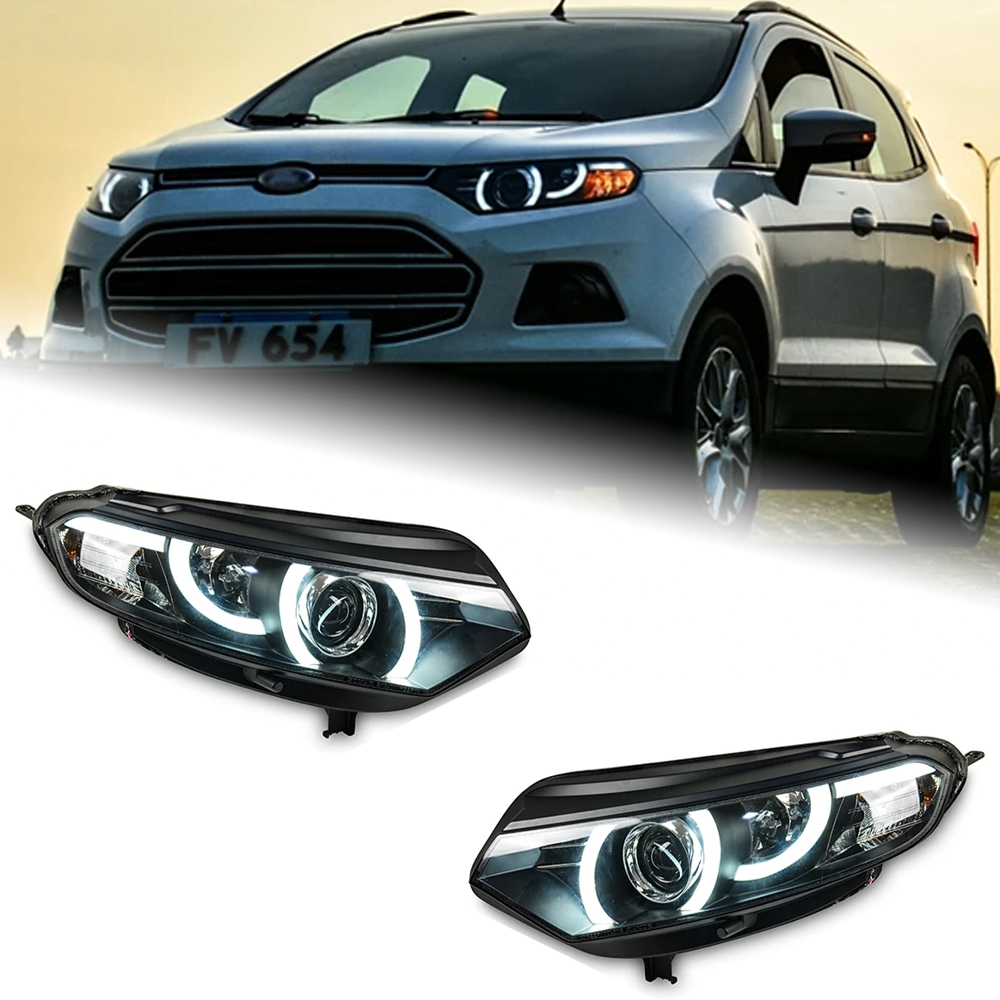 AKD Car Styling for Ford Ecosport Headlight 2014 Brand Sonar LED Headlight DRL Hid Head Lamp Angel Eye Bi Xenon Beam Accessories