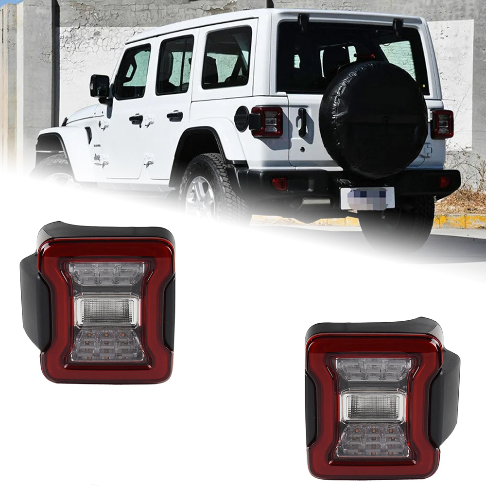 AKD Car Lights for Wrangler 2008-2021 LED Auto Taillight Assembly Upgrade AKD Original Design Dynamic Rear Signal Lamp Accessories