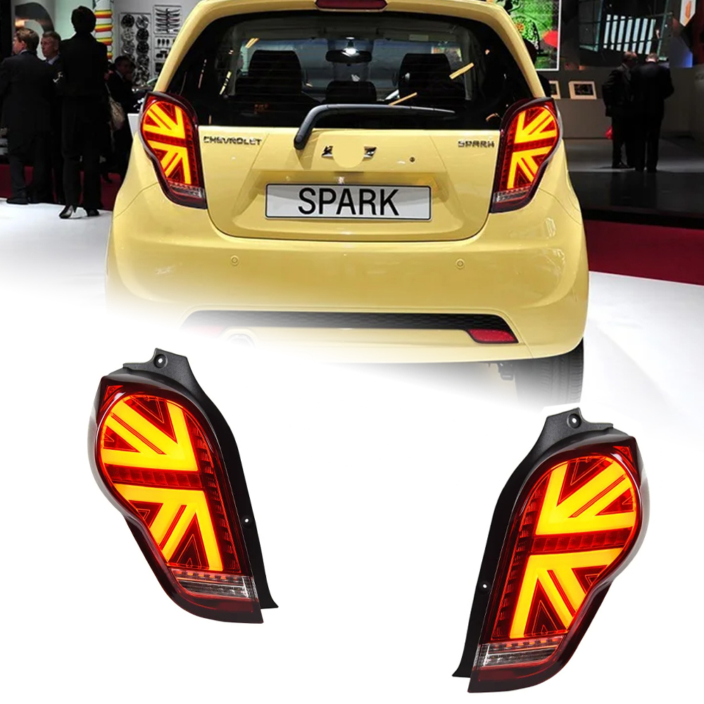 AKD Car Styling for Chevrolet Spark Tail Lights 2012-2017 New Spark LED Tail Lamp DRL Signal Brake Reverse auto Accessories