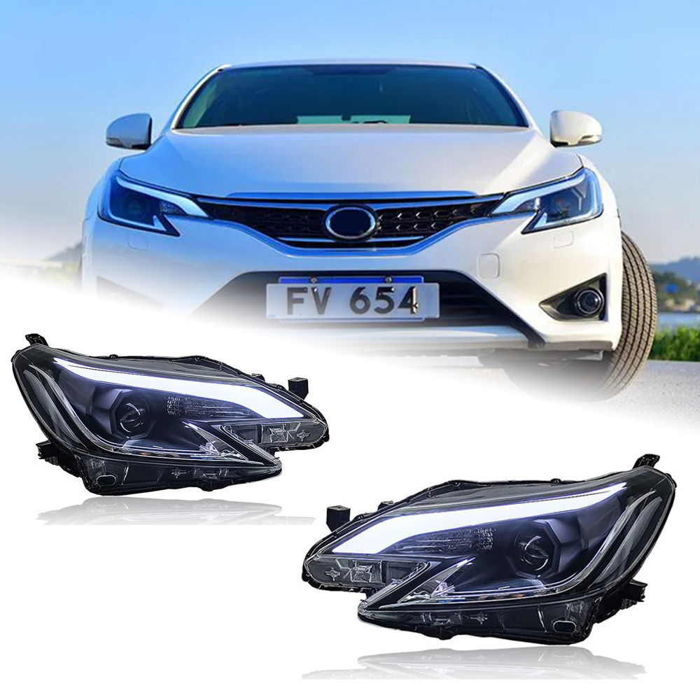 AKD Car Head Light Parts For Toyota Reiz Mark X 2013-2017 LED Front Headlights Replacement DRL Daytime light Projector Facelift