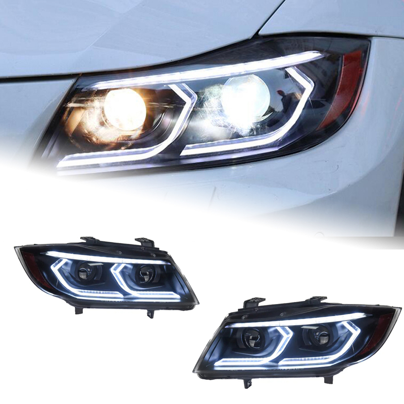 AKD Car Styling Headlights for E90 3 Series LED Headlight 2005-2012 318 320 325 Head Lamp DRL H7 Signal Projector Lens Automotive Accessories