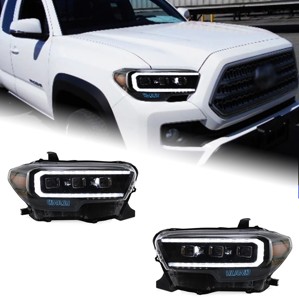 AKD Head Lamp for Toyota Tacoma LED Headlight 2015-2020 Headlights Tacoma DRL Turn Signal High Beam Angel Eye Projector Lens