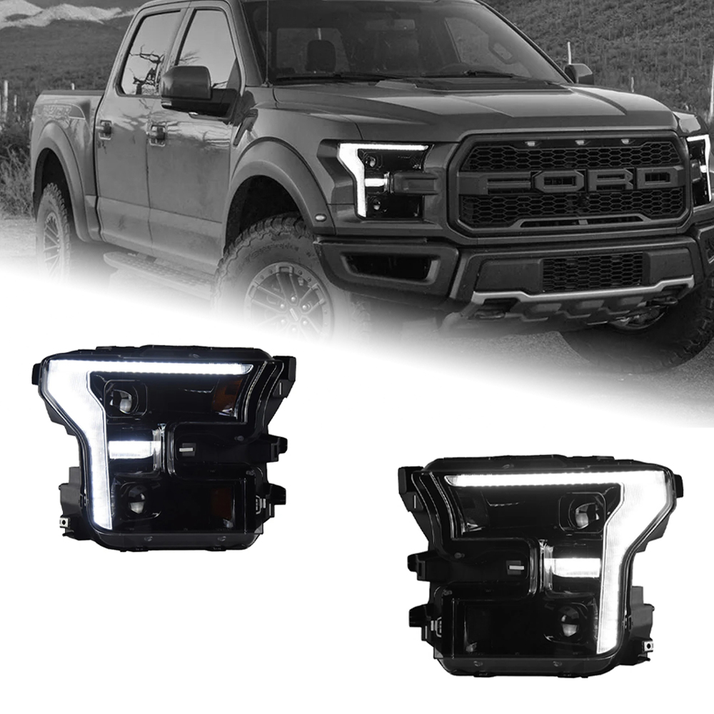 AKD Car Lights for Ford Raptor Tremor F150 2015-2020 F-150 Pick-up LED Auto Headlights Assembly Upgrade DRL Bifocal Lens Lamp Accessories