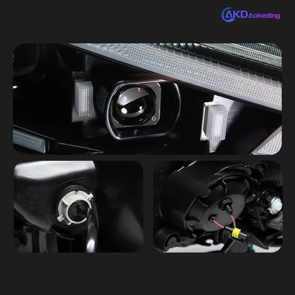 AKD Car Lights for Mitsubishi ASX 2013-2019 LED Auto Headlights Assembly Upgrade W213 E-class Style Design Bifocal Lens Accessories