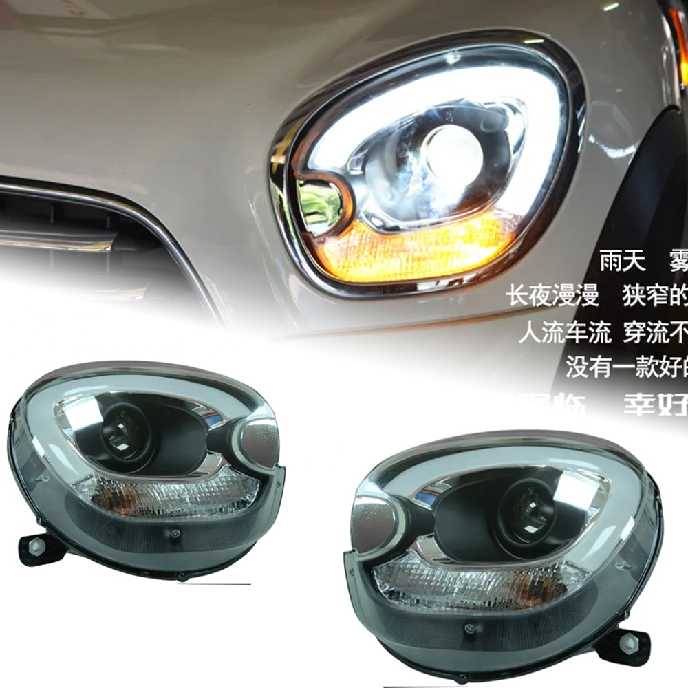 AKD Head Lamp for MINI R60 LED Headlight 2007-2016 Headlights Countryman R60 DRL Turn Signal High Beam Angel Eye Projector Lens