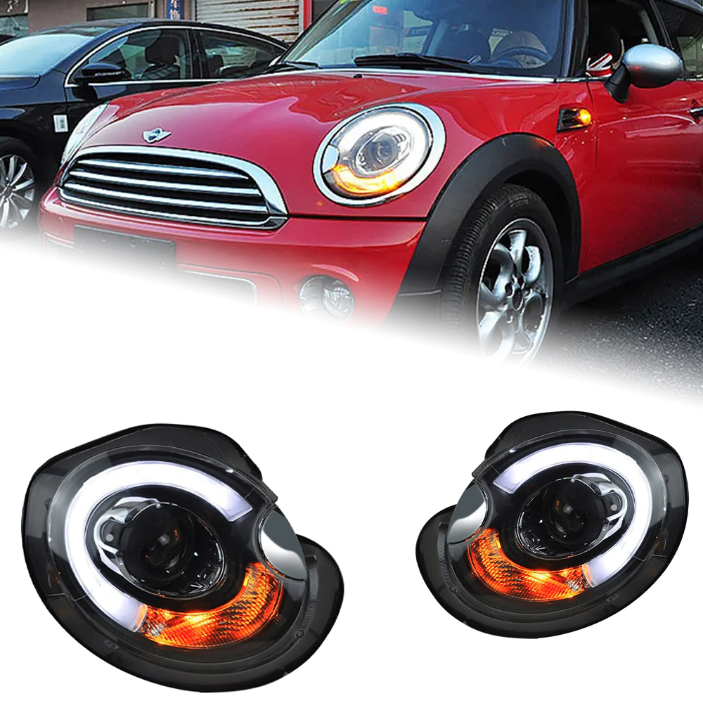 AKD Car Styling Head Lamp for MINI R55 R56 Headlights 2007-2013 Cooper LED Headlight R57 R58 DRL Bi Xenon Hid Beam Accessories