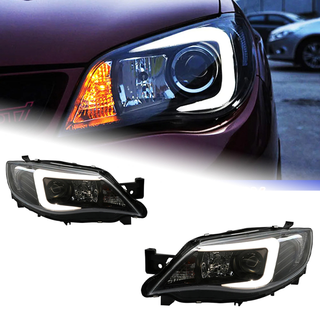 AKD Car Styling Head Lamp for Subaru WRX Headlight 2005-2012 Impreza LED Headlight DRL Bi Xenon Projector Lens Auto Accessories