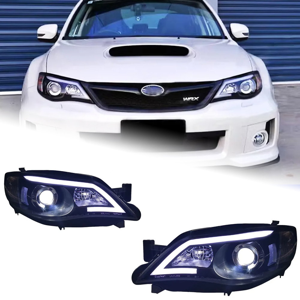 AKD Head Lamp for Subaru Impreza WRX LED Headlight 2008-2014 Headlights WRX DRL Turn Signal High Beam Angel Eye Projector Lens