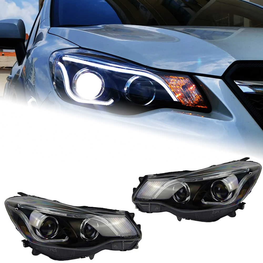 AKD Car Lights For Subaru XV 2011-2017 Impreza LED Modification Headlights DRL Dynamic Turn Signal Angel Eyes Lens Lamp Accessories Upgrade