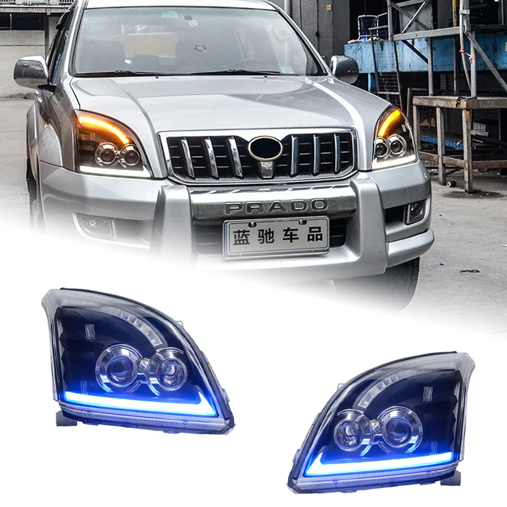 AKD Car Styling for Toyota Prado Headlight 2003-2009 LED Headlight DRL Hid Head Lamp Angel Eye Bi Xenon Beam Accessories