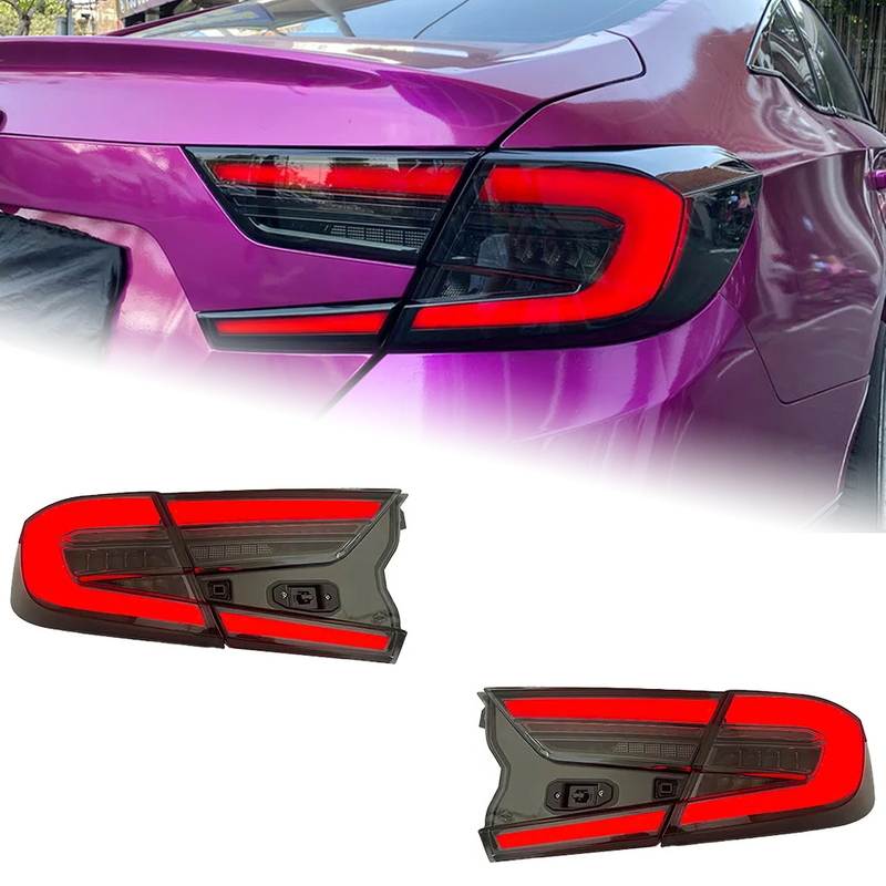 AKD Car Lights For Honda Accord X 2018-2022 10th LED Auto Taillights Assembly Upgrade 10.5th Design Dynamic Lamp Brightness Accessories