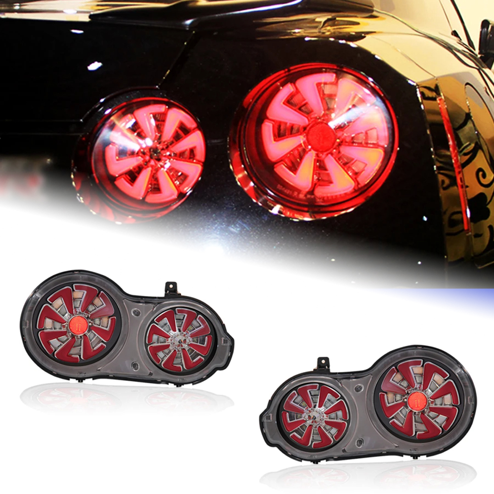 AKD Tail Lamp for Nissan GT-R LED Tail Light 2007-2018 GTR Rear Fog Brake Turn Signal Automotive Accessories