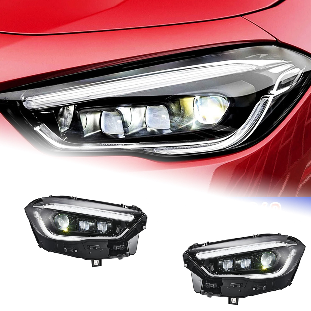 AKD Head Lamp for Benz GLA LED Headlight 2020-2022 Headlights GLA200 GLA300 DRL Turn Signal High Beam Angel Eye Projector Lens