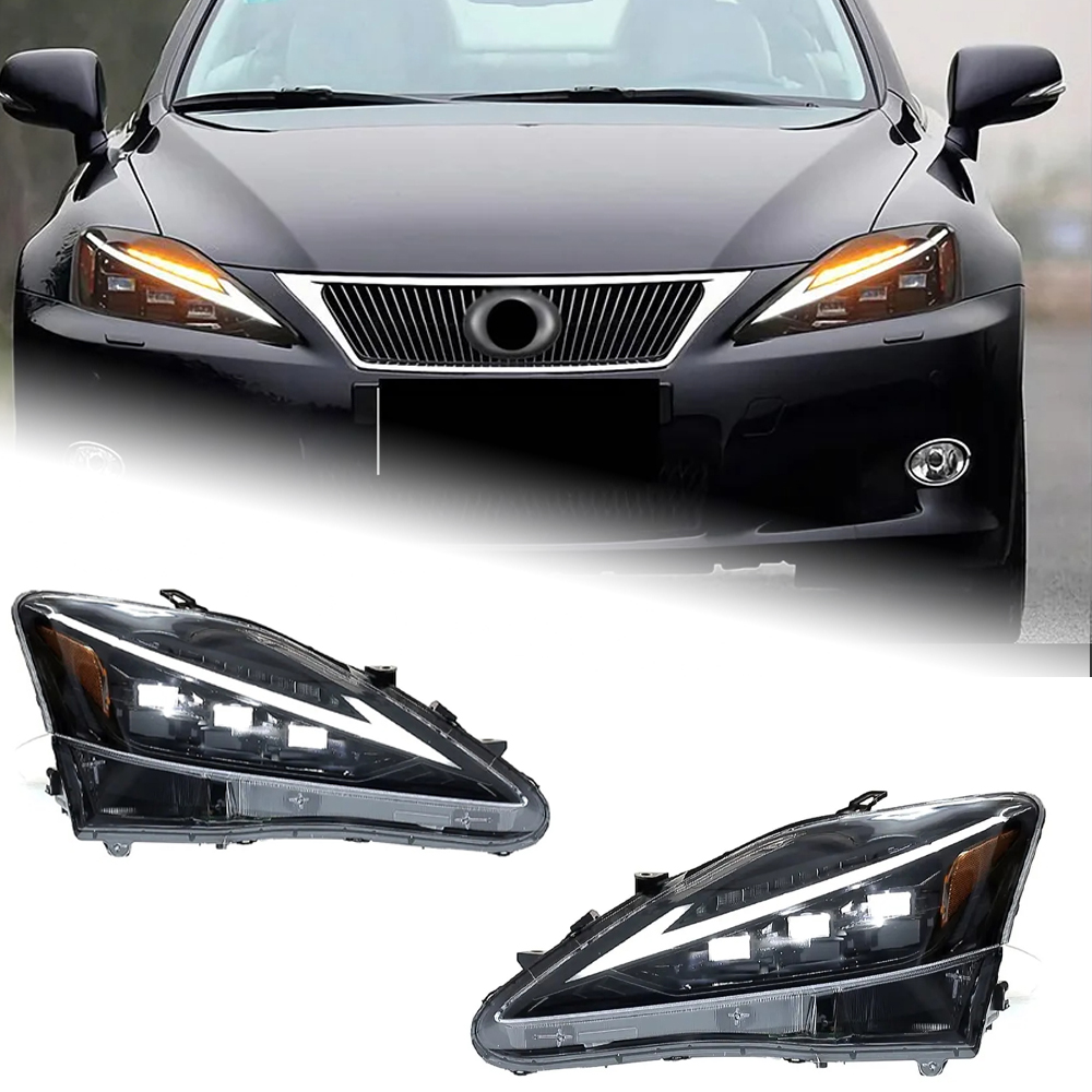 AKD Head Lamp for Lexus IS250 LED Headlight 2006-2012 Headlights is300 is350 DRL Turn Signal High Beam Angel Eye Projector Lens Auto Accessories