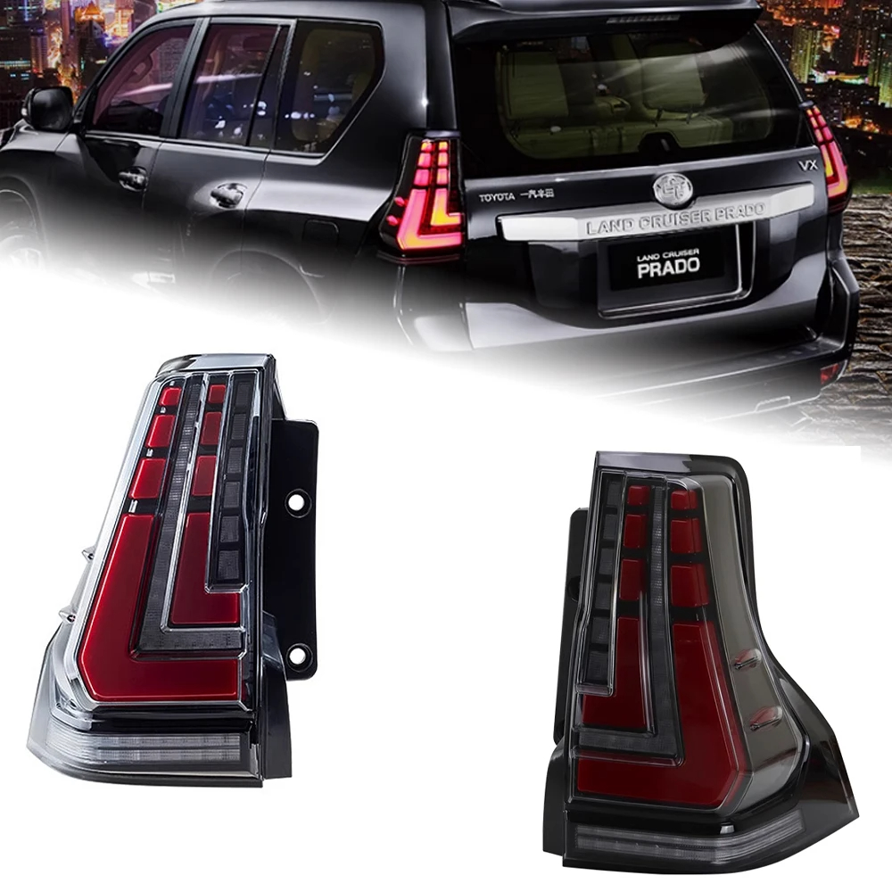 AKD Car Styling Tail Light for Toyota Prado Tail Lights 2010-2020 Prado 2700 4000 LC150 LED Tail Lamp GX460 DRL Signal auto Accessories