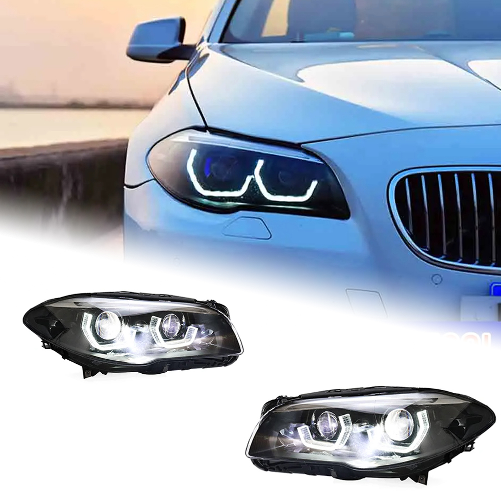 AKD Car Lights for BMW F10 F11 F18 2011-2017 5 Series 525i 530i LED Auto Headlight Assembly Upgrade Bifocal Lens Lamp Accessories