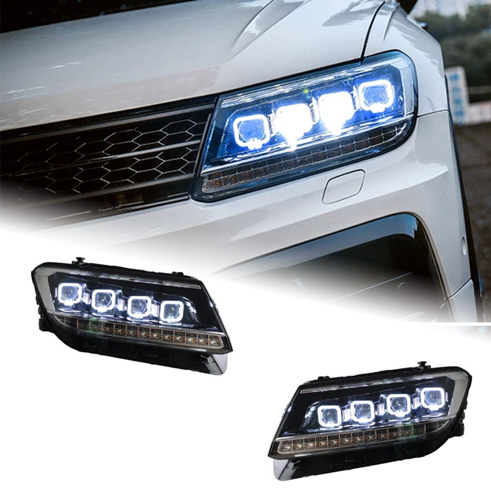 AKD Car Styling Head Lamp for VW Tiguan Headlights 2017-2019 New Tiguan LED Headlight DRL All LED light Source Accessories