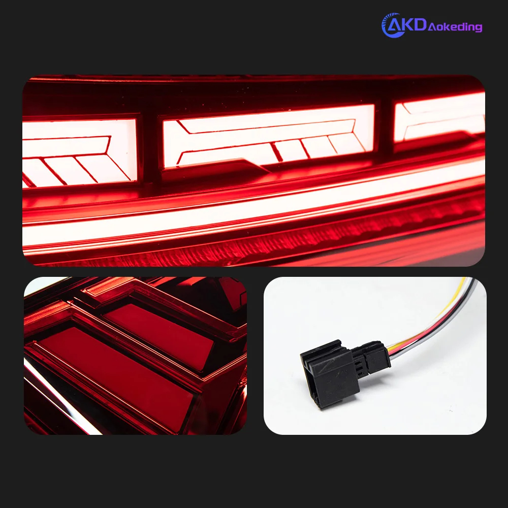 AKD Tail Lamp for Audi Q5 Q5L LED Tail Light 2018-2020 Q5 Q5L Rear Fog Brake Turn Signal Automotive Accessories