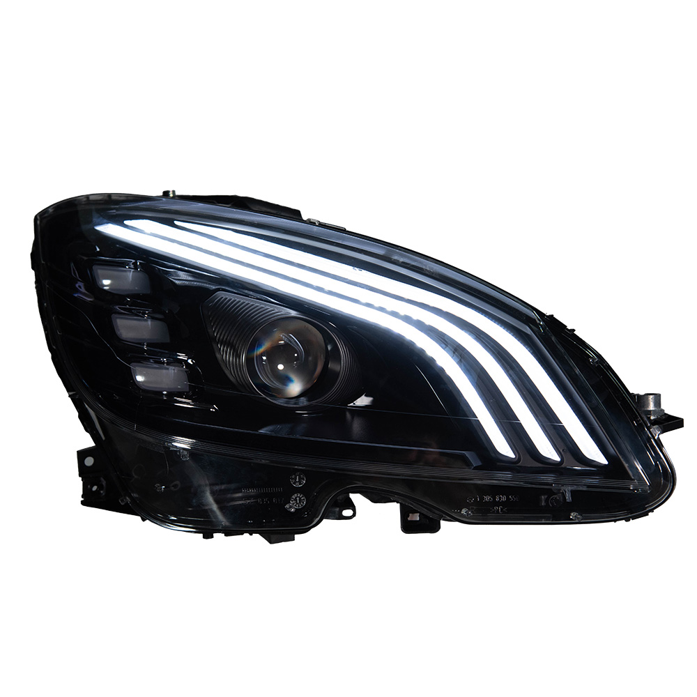 AKD Car Styling Head Lamp For Benz W204 2007-2010 LED Headlight DRL Signal Porjector Lens C300 C260 C200 Assembly Upgrade Dynamic Auto Accessories