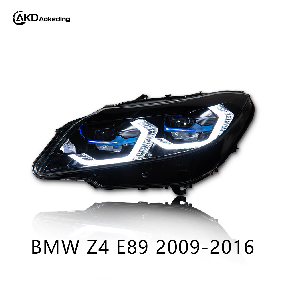 AKD Headlight Assembly Upgrade for 2009-2016 BMW Z4 E89 Models: LED Laser Sequential Turn Signals, Daytime Running Lights, And Bi-xenon Projector Lenses.