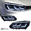 AKD Headlight Assembly Retrofit for 2012-2019 Volkswagen Sharan Models with LED Laser Sequential Turn Signals, Daytime Running Lights, And Bi-xenon Projector Lenses.
