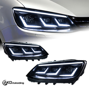 AKD Headlight Assembly Retrofit for 2012-2019 Volkswagen Sharan Models with LED Laser Sequential Turn Signals, Daytime Running Lights, And Bi-xenon Projector Lenses.