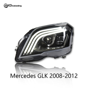 AKD Headlight Assembly Upgrade for 2008-2012 Mercedes-Benz GLK Models, Featuring LED Laser Sequential Turn Signals, Daytime Running Lights, And Bi-xenon Projector Lenses.