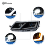 AKD Headlight Assembly Upgrade for 2014-2018 Skoda Octavia Models with LED Laser Sequential Turn Signals, Daytime Running Lights, And Bi-xenon Projector Lenses.