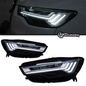 AKD Car Accessories Head Lamp for Audi A6 C7 Headlights 2012-2018 Upgrade C8 Style LED Headlight DRL Dynamic Singal High Low Beam