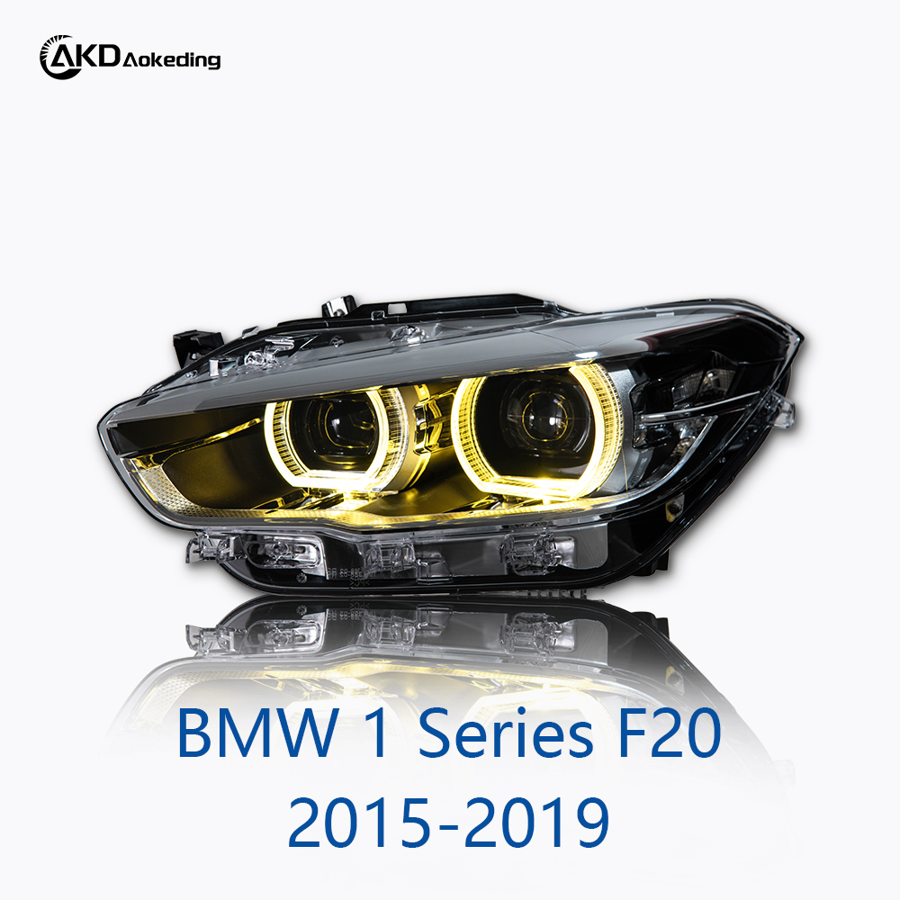 AKD Headlight Assembly Upgrade for 2015-2019 BMW 1 Series F20 Models: LED Laser Sequential Turn Signals, Daytime Running Lights, And Bi-xenon Projector Lenses.