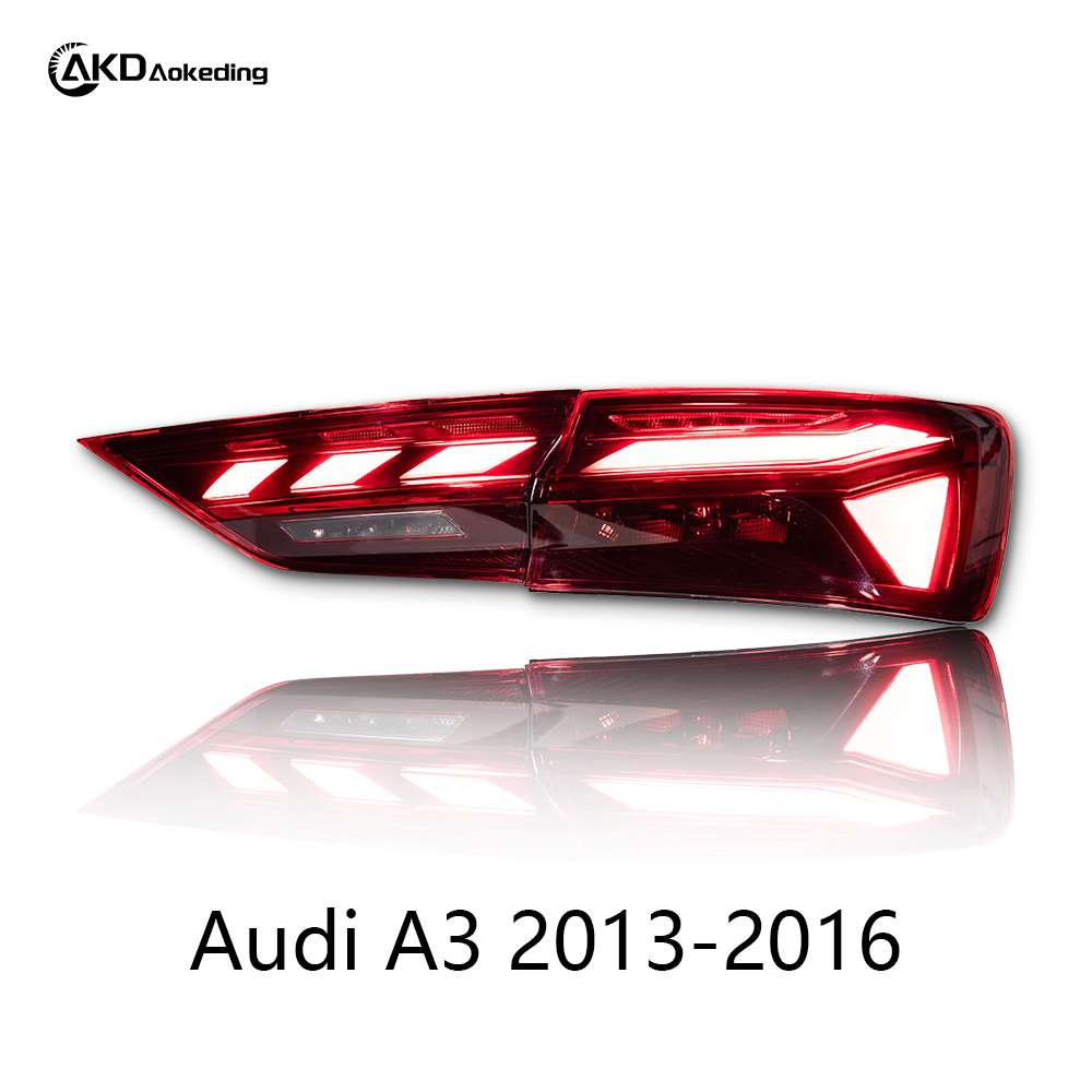 AKD is suitable for upgrading the taillight assembly of 2013-2016 Audi A3 models from low-end to high-end versions with LED daytime running lights and sequential turn signals.