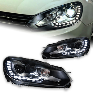 AKD Headlight For VW 2009-2012 Headlight Styling Golf 6 Assembly Modification R20 Tear Eye Led Signal Head Lamp Angel Eye Bi Xenon Beam Accessoires