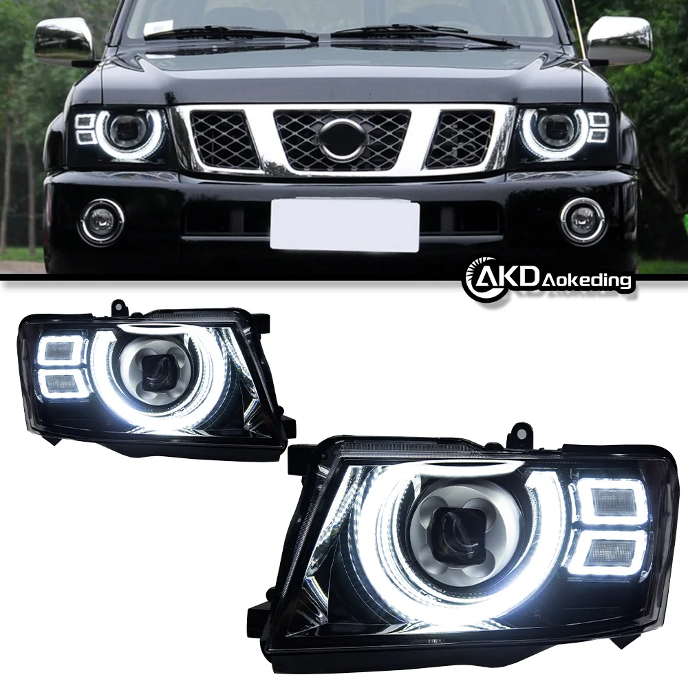 AKD Auto Styling Koplamp Voor Nissan Patrol Y61 Led Koplamp 2005-2022 Koplampen Y61 Drl Richtingaanwijzer Hoge Auto Accessoires