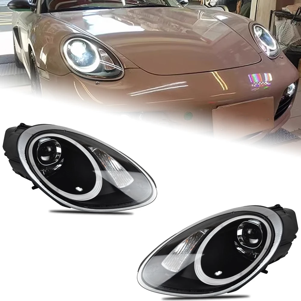 AKD Auto Styling Voor Porsche Koplampen 2005-2008 Boxter Led Koplamp Drl Hoge Dimlicht Xenon Hoofd lamp Accessoires