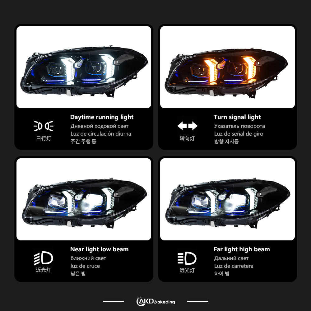 AKD Suitable for BMW 5 Series F10 headlight modification and upgrade fang style