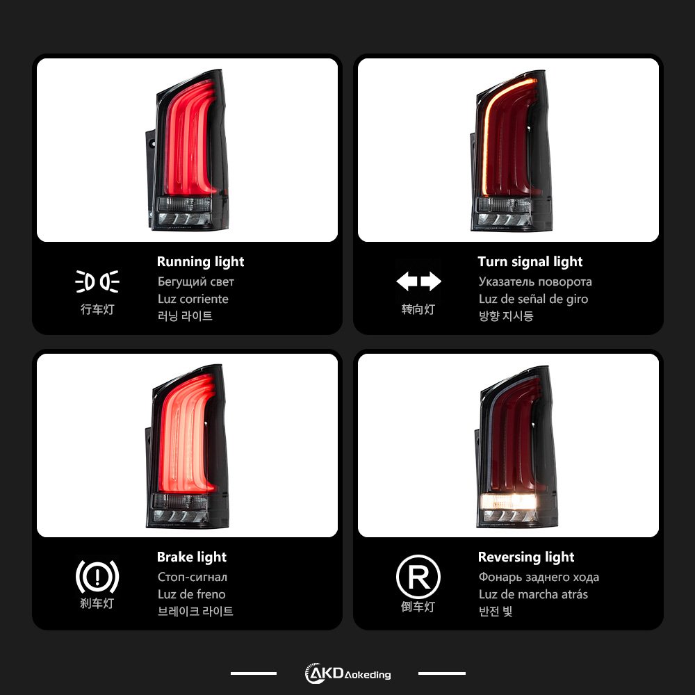 AKD Suitable for Mercedes-Benz Vito and v260 taillight upgrade 2025 taillight upgrade assembly