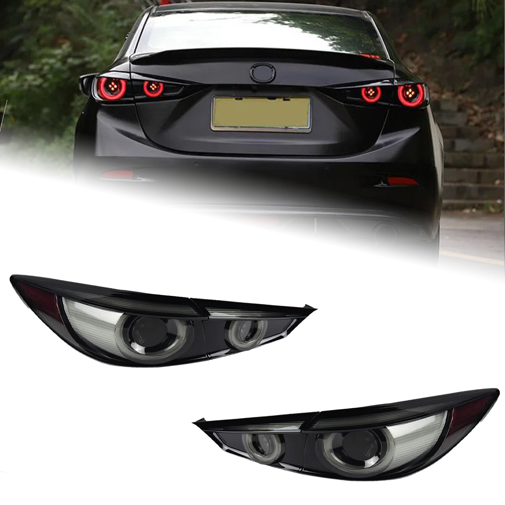 AKD Taillights Styling For Mazda 3 Mazda3 Axela 2014-2019 LED DRL Running Signal Brake Reversing Parking Lighthouse Facelift 4PCS