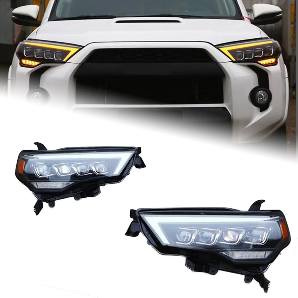 AKD Head Lamp for Toyota 4 Runner LED Headlight 2014-2020 Headlights 4Runner DRL Turn Signal High Beam Angel Eye Projector Lens