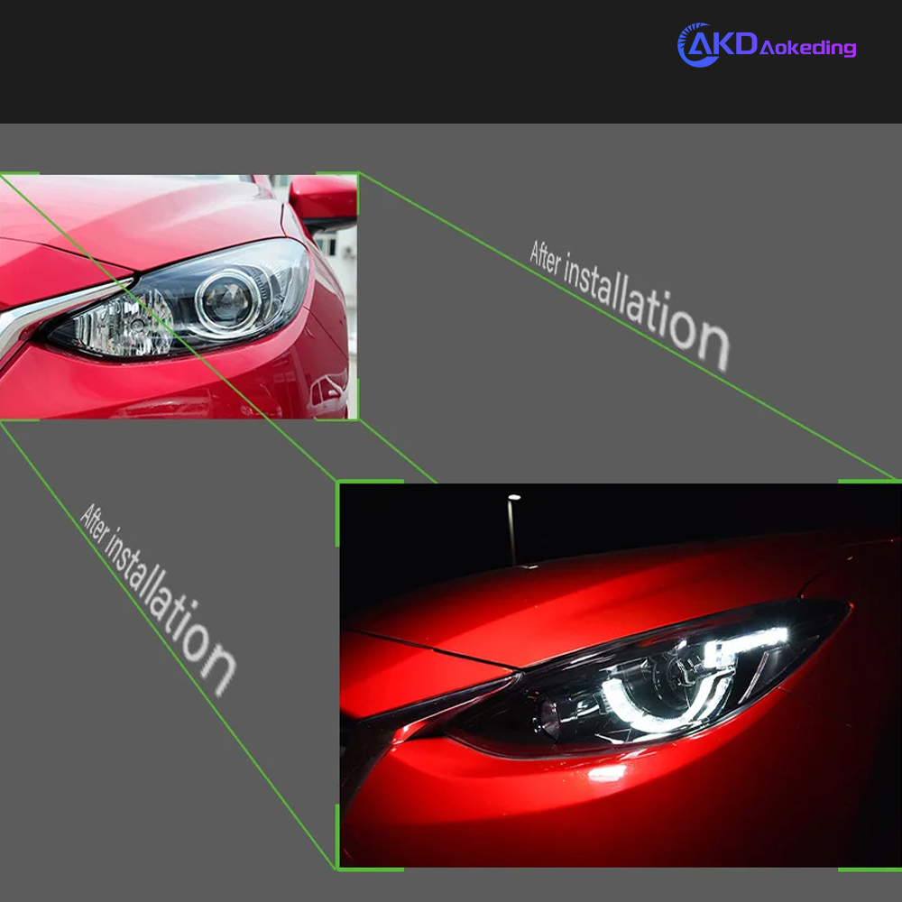 AKD Car Styling for Mazda 3 Axela LED Headlight 2014-2016 New Mazda3 LED DRL Hid Head Lamp Angel Eye Bi Xenon Accessories