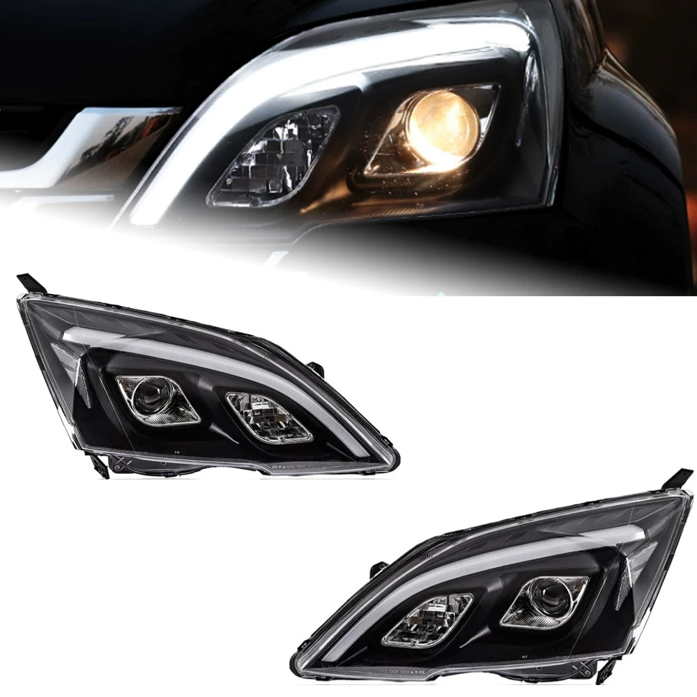 AKD Car Styling Head Lamp for CR-V Headlights 2007-2011 CRV LED Headlight led DRL Double Lens Hid Bi Xenon Auto Accessories