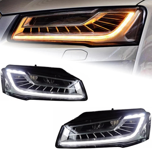 AKD Car Accessories Head Lamp for Audi A8 Headlights 2011-2017 A8L LED Headlight DRL Dynamic Singal High Low Beam