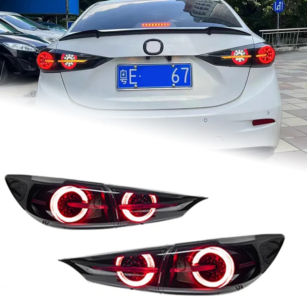 AKD Tail Lamp for Mazda 3 Axela Sedan LED Tail Light 2014-2019 Axela Sedan Rear Fog Brake Turn Signal Automotive Accessories