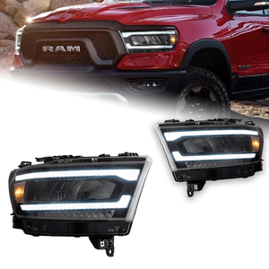 AKD Car Styling Head Lamp for Dodge Ram Headlights 2019-2022 Ram1500 LED Headlight DRL Projector Lens Reverse auto Accessories