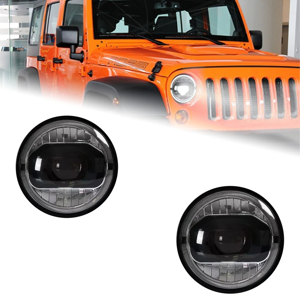 AKD Head Lamp for Jeep Wrangler LED Headlight 2018-2021 Headlights Wrangler DRL Turn Signal High Beam Angel Eye Projector Lens