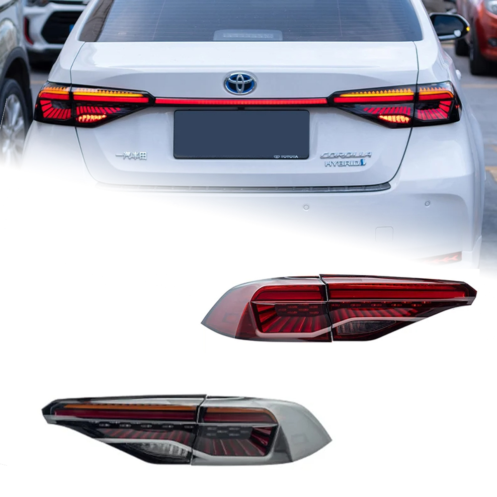 AKD Car Lights For Corolla 2019-2022 Allion LED Auto Taillight Assembly Upgrade Gypsophila Design Signal Lamp Light Bar Accessories