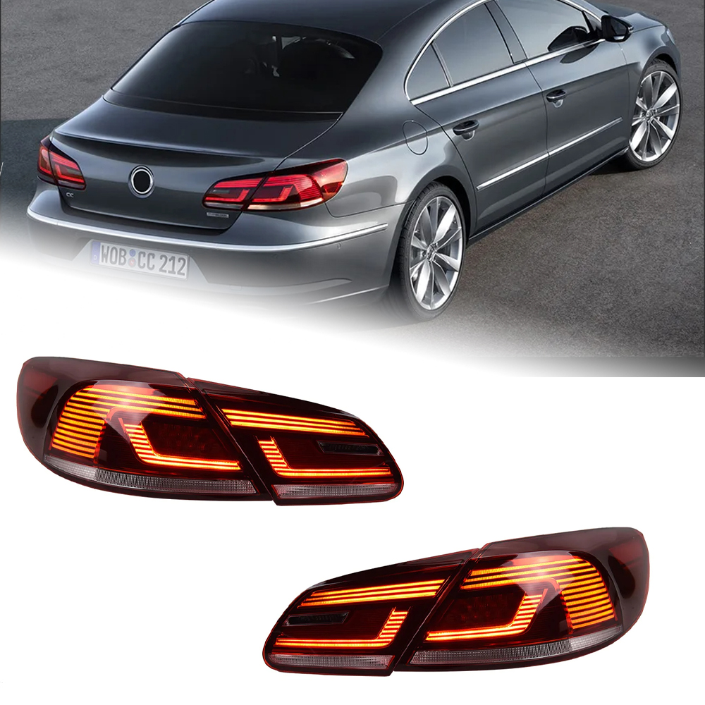 AKD Car Lights for VW CC 2013-2017 LED Auto Taillight Assembly Upgrade AKD Original Design Rear Lamp Dynamic Backlight Accessories