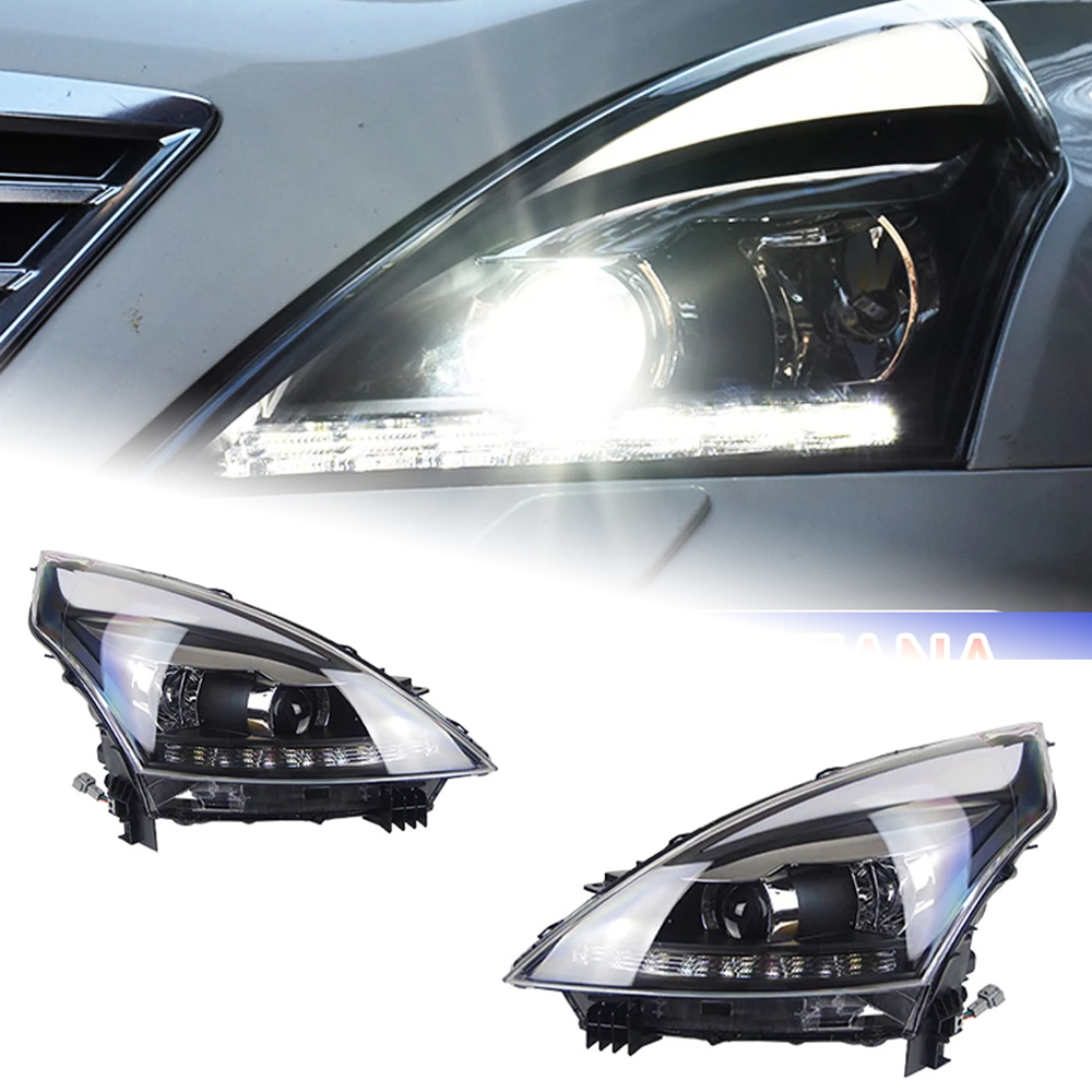 AKD Car Styling for Nissan Teana Headlights 2008-2012 Altima LED Headlight DRL Hid Option Head Lamp Angel Eye Beam Accessories